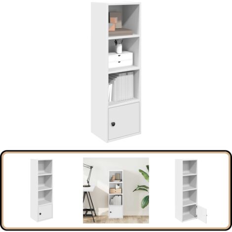vidaXL Bibliothèque blanc 31x24x102 cm bois d'ingénierie