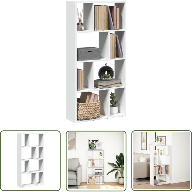 The Living Store - vidaXL Bibliothèque blanc 60x20x120 cm bois d'ingénierie