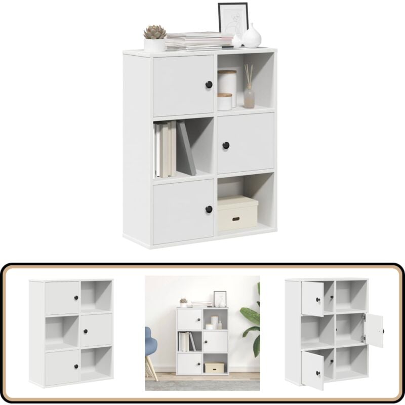 Vidaxl - Bibliothèque blanc 60x24x76,5 cm bois d'ingénierie