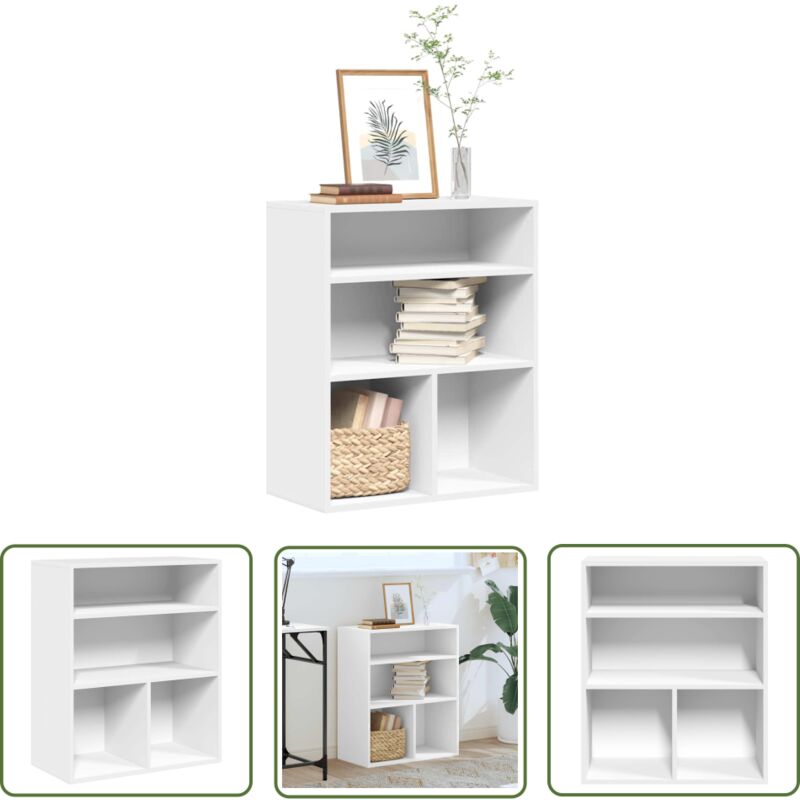 The Living Store - vidaXL Bibliothèque blanc 60x30x71,5 cm bois d'ingénierie