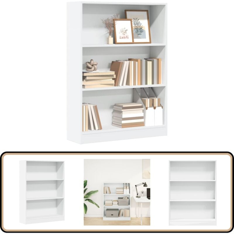 Vidaxl - Bibliothèque blanc 80x24x109 cm bois d'ingénierie