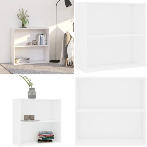 vidaXL Bibliothèque blanc 80x30x76,5 cm bois d'ingénierie