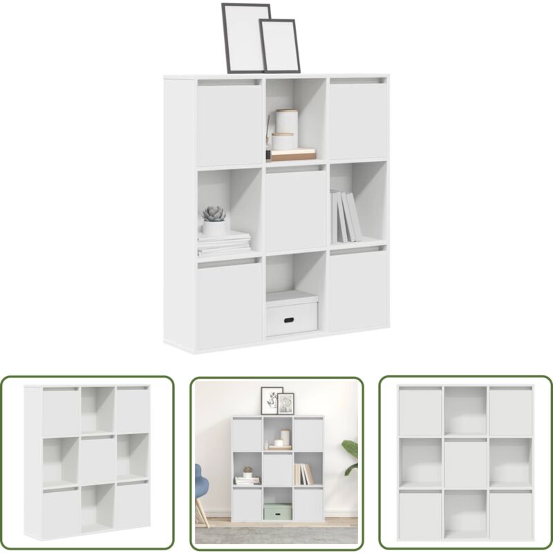 The Living Store - vidaXL Bibliothèque blanc 89x24x101,5 cm bois d'ingénierie