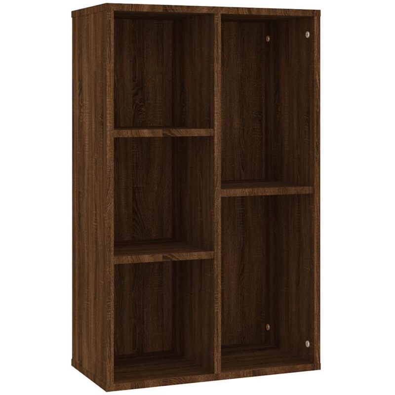 Bibliothèque/Buffet chêne marron 50x25x80 cm bois d'ingénierie Vidaxl