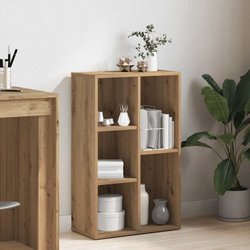 Bibliothèque chêne artisanal 50x25x80 cm bois d'ingénierie Vidaxl