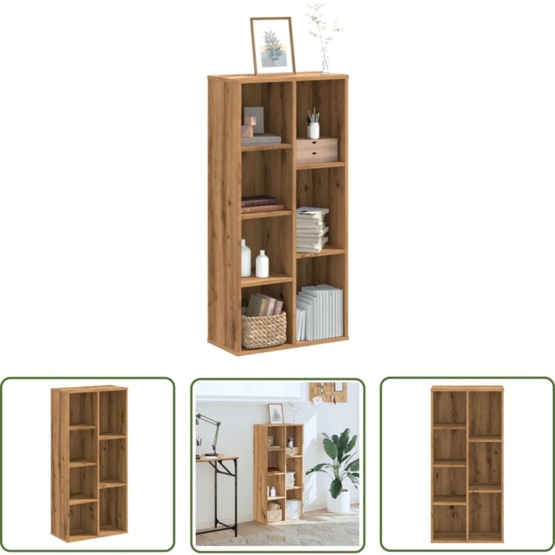 The Living Store - vidaXL Bibliothèque chêne artisanal 50x25x105 cm bois d'ingénierie