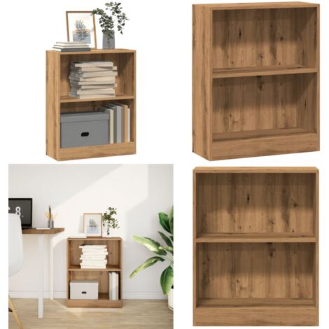 vidaXL Bibliothèque chêne artisanal 60x24x76 cm bois d'ingénierie