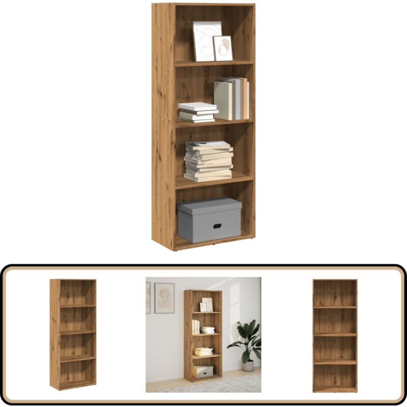 Vidaxl - Bibliothèque chêne artisanal 60x30x152 cm bois d'ingénierie