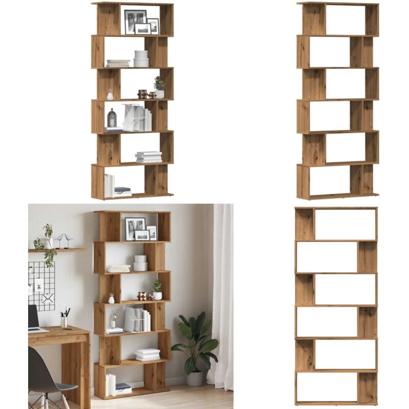 Vidaxl - Bibliothèque chêne artisanal 80x24x192 cm bois d'ingénierie