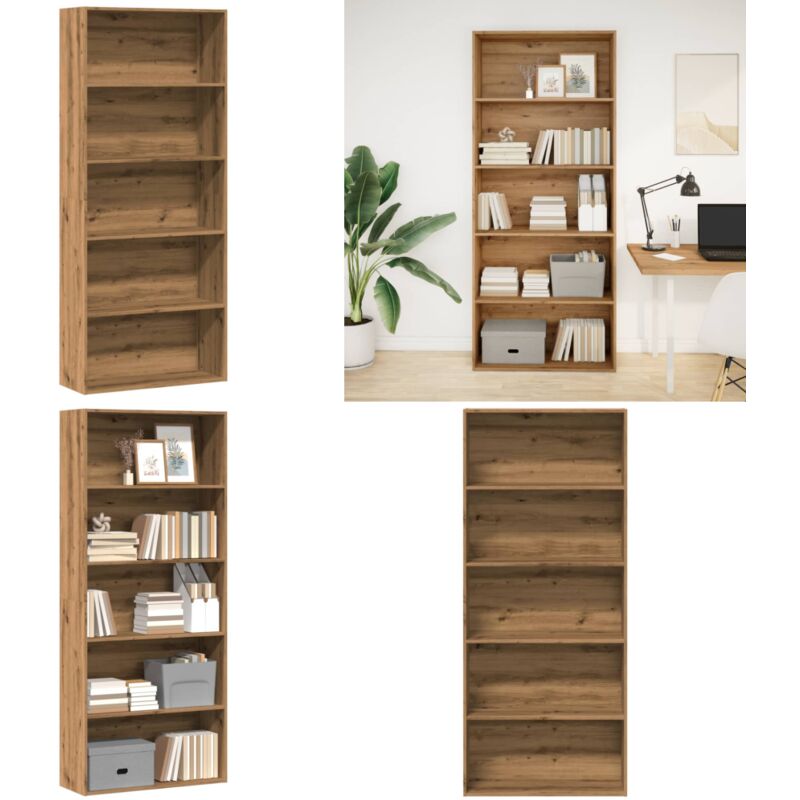 Vidaxl - Bibliothèque chêne artisanal 80x30x189 cm bois d'ingénierie
