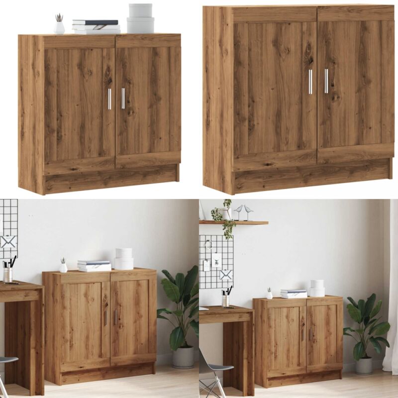 Bibliothèque chêne artisanal 82,5x30,5x80 cm bois d'ingénierie - Vidaxl