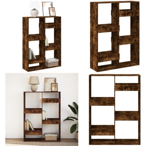 vidaXL Bibliothèque chêne fumé 100x33x135 cm bois d'ingénierie