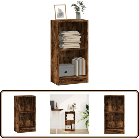 vidaXL Bibliothèque chêne fumé 40x24x76 cm bois d'ingénierie