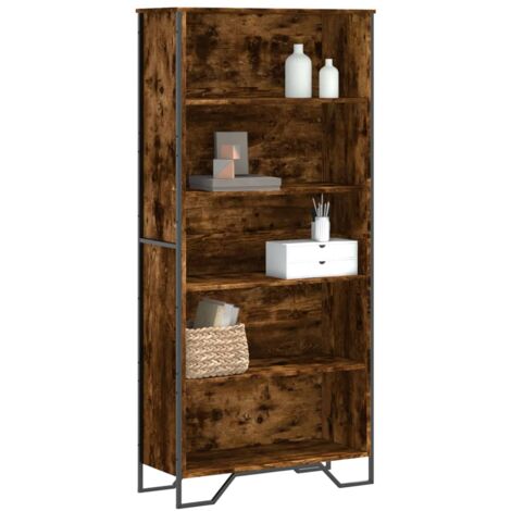 vidaXL Bibliothèque chêne fumé 80x31x169 cm bois d'ingénierie