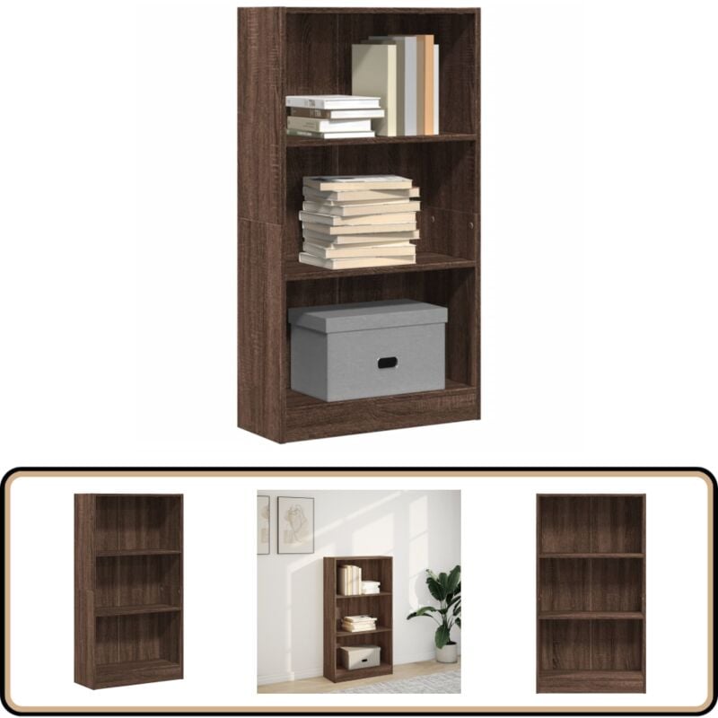 Vidaxl - Bibliothèque chêne marron 60x24x109 cm bois d'ingénierie