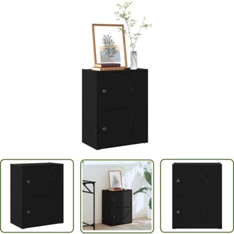 vidaXL Bibliothèque chêne noir 40x24x52 cm bois d'ingénierie