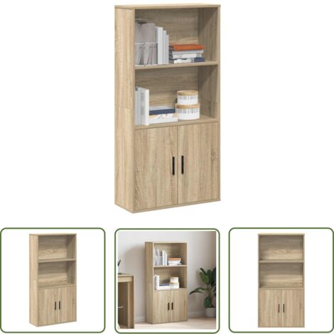 vidaXL Bibliothèque chêne sonoma 60x24x120 cm bois d'ingénierie