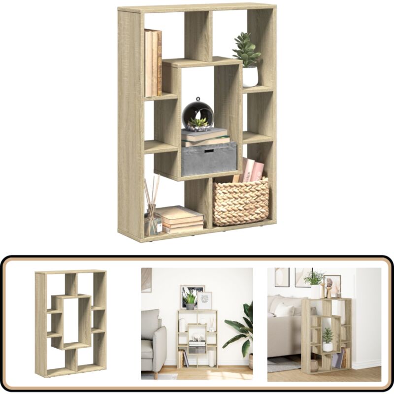 Vidaxl - Bibliothèque chêne sonoma 63x20x90 cm bois d'ingénierie