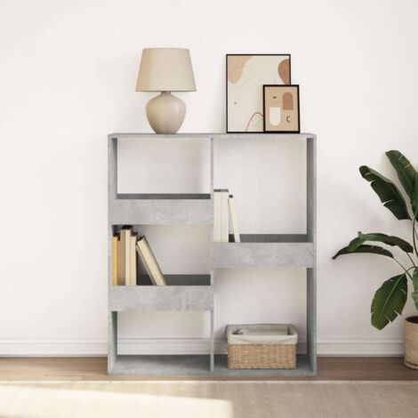 vidaXL Bibliothèque gris béton 100x33x115 cm rangement décoratif