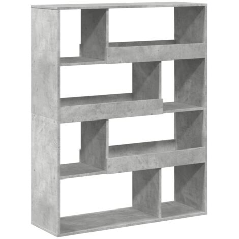 vidaXL Bibliothèque gris béton 100x33x125,5 cm bois d'ingénierie