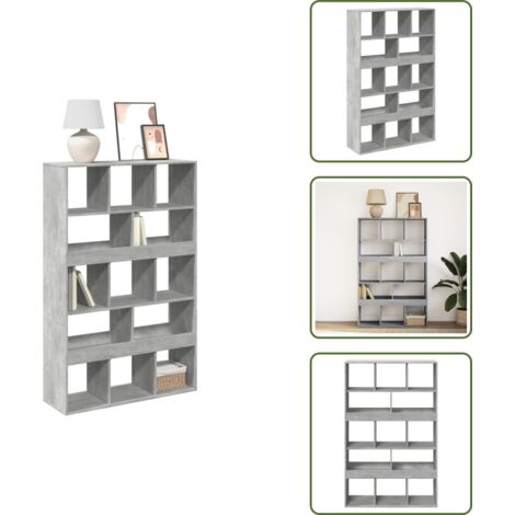 vidaXL Bibliothèque gris béton 100x33x156,5 cm bois d'ingénierie