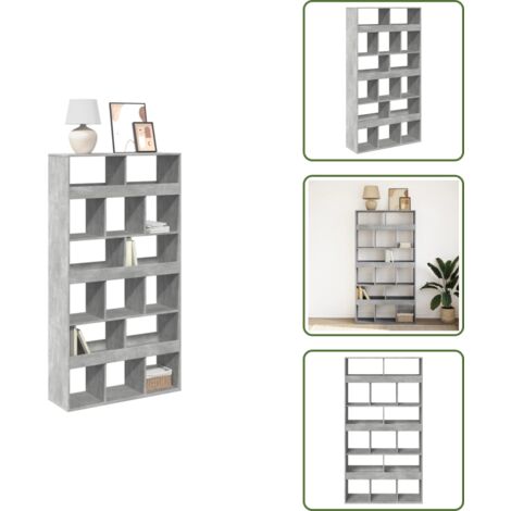 vidaXL Bibliothèque gris béton 100x33x187,5 cm bois d'ingénierie
