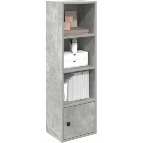 vidaXL Bibliothèque gris béton 31x24x102 cm bois d'ingénierie