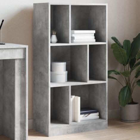 vidaXL Bibliothèque gris béton 57x28,5x107,5 cm bois
