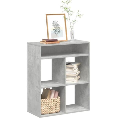 vidaXL Bibliothèque gris béton 66x31x80 cm bois d’ingénierie