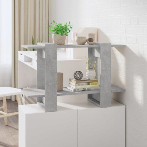 vidaXL Bibliothèque Gris Béton 80x30x51 cm Rangement Décoratif