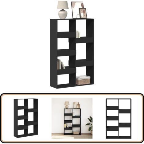 vidaXL Bibliothèque noir 100x33x155,5 cm bois d'ingénierie