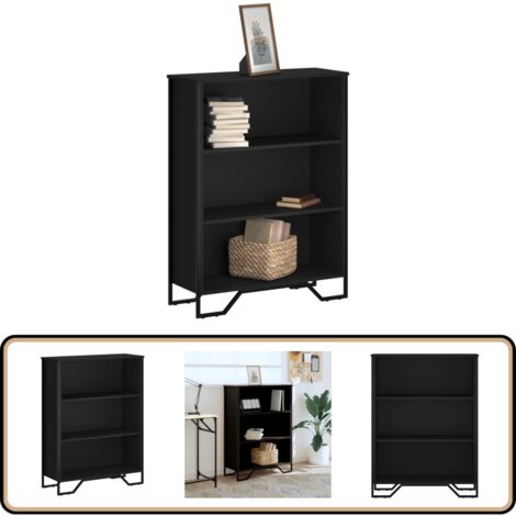 vidaXL Bibliothèque noir 80x31x106 cm bois d'ingénierie