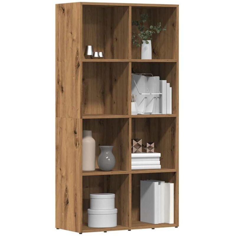 Bibliothèque chêne artisanal 66x30x130 cm bois d'ingénierie - Vidaxl