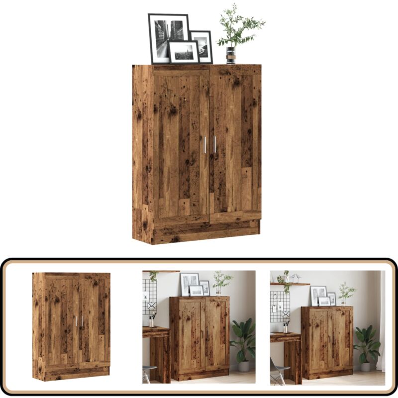 Vidaxl - Bibliothèque vieux bois 82,5x30,5x115 cm bois d'ingénierie