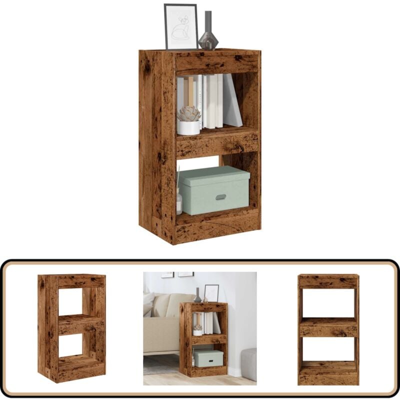 Vidaxl - Bibliothèque/Cloison de séparation vieux bois 40x30x72 cm