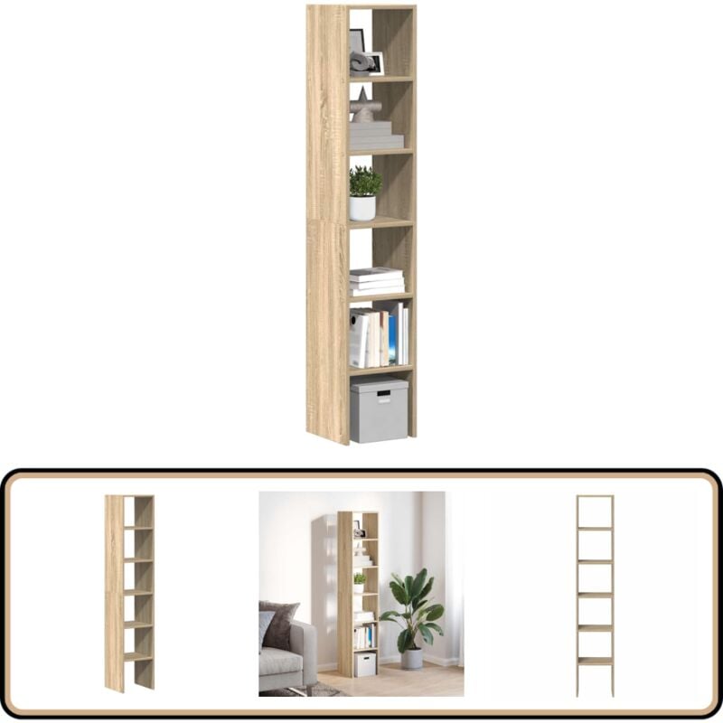 Vidaxl - Bibliothèques 2 pcs empilable chêne sonoma bois d'ingénierie