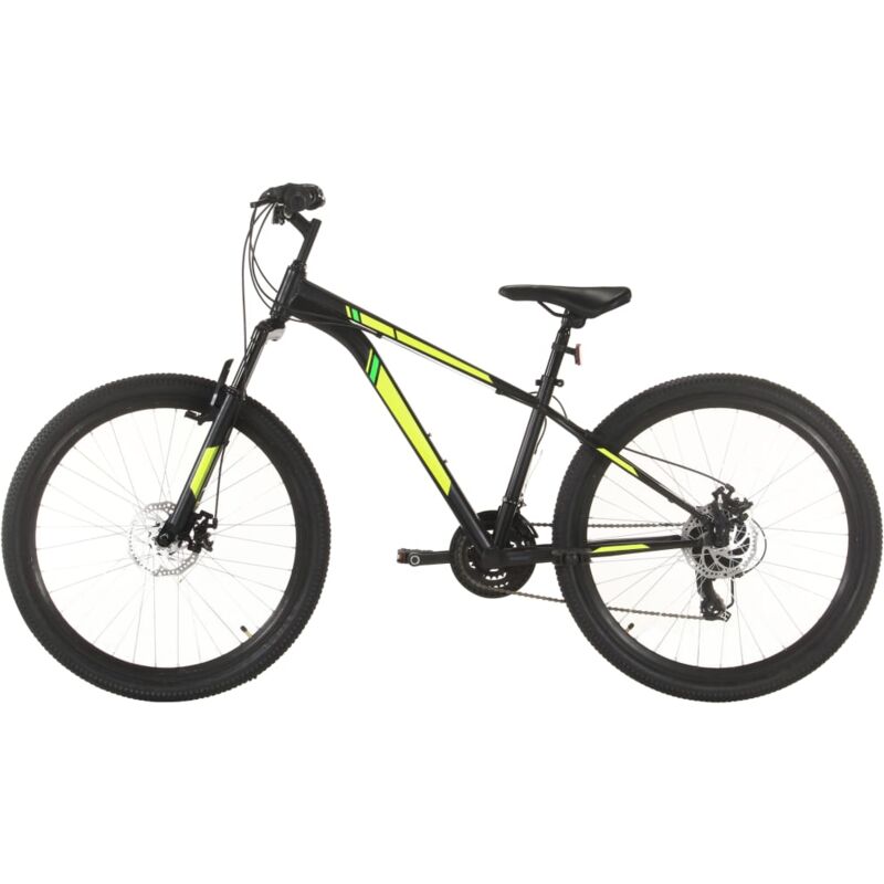 

Bicicleta montaña 21 velocidades 27,5 pulgadas rueda 38cm negro - Negro - Vidaxl