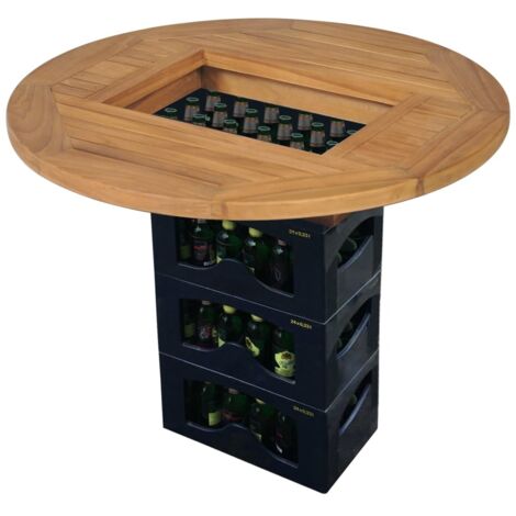 vidaXL Biertischplatte Teak 70 cm