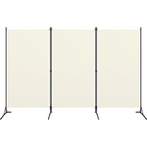 main image of "vidaXL Biombo divisor de 3 paneles blanco crema 260x180 cm - Blanco"
