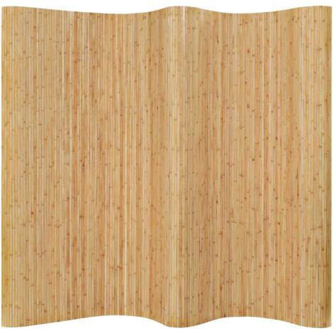 vidaXL Biombo divisor de bambú natural 250x165 cm