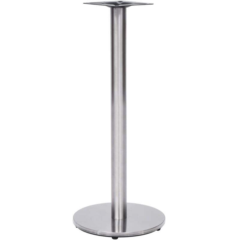 Bistro Table Leg Silver Ø45x107 cm Stainless Steel vidaXL