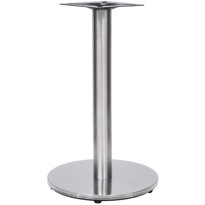 Bistro Table Leg Silver Ø45x72 cm Stainless Steel vidaXL