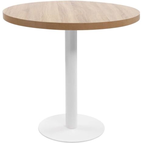 vidaXL Bistro Table Light Brown 80 cm MDF
