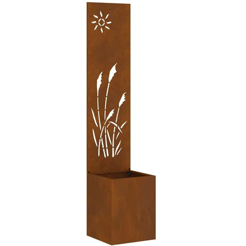 Garden Privacy Screen Rusty 32 X 140 Cm Weathering Steel Vidaxl