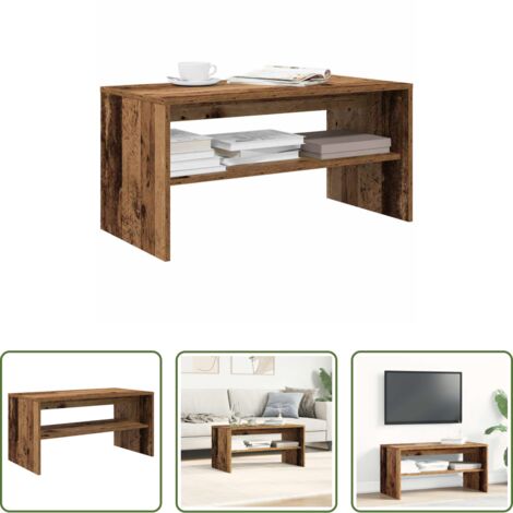 vidaXL Bois d'ingénierie -  Meuble TV vieux bois 80x40x40 cm bois d'ingénierie