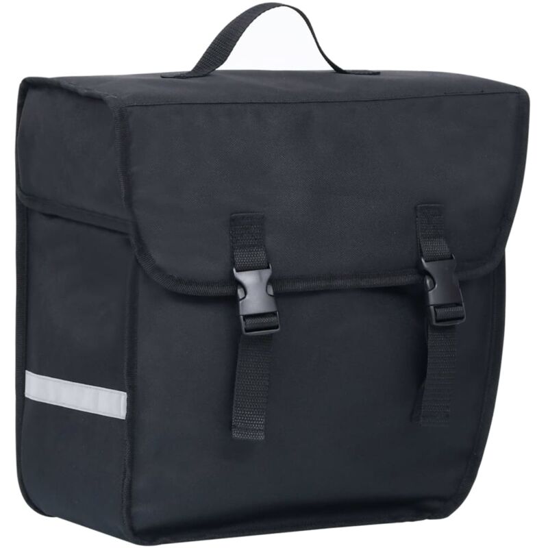 

vidaXL Bolsa para bicicleta alforja impermeable 21 L negra - Negro