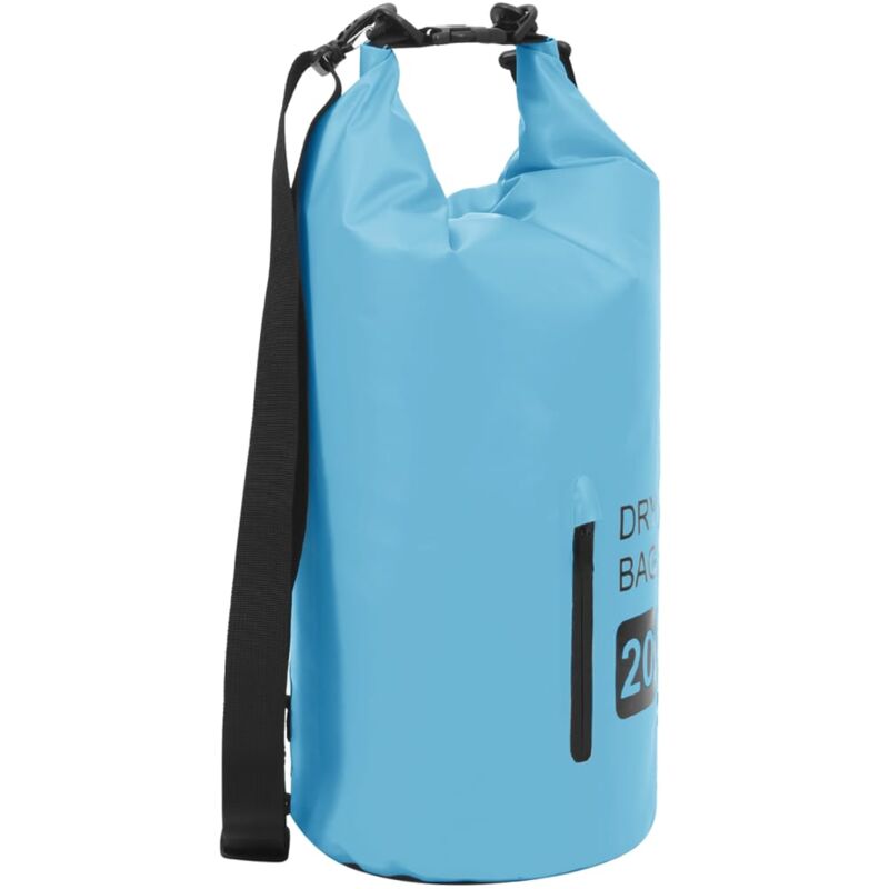 

vidaXL Bolso acuático impermeable con cremallera PVC azul 20 L