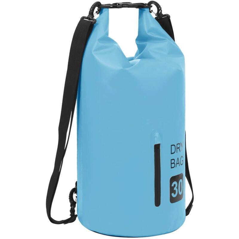 

vidaXL Bolso acuático impermeable con cremallera PVC azul 30 L