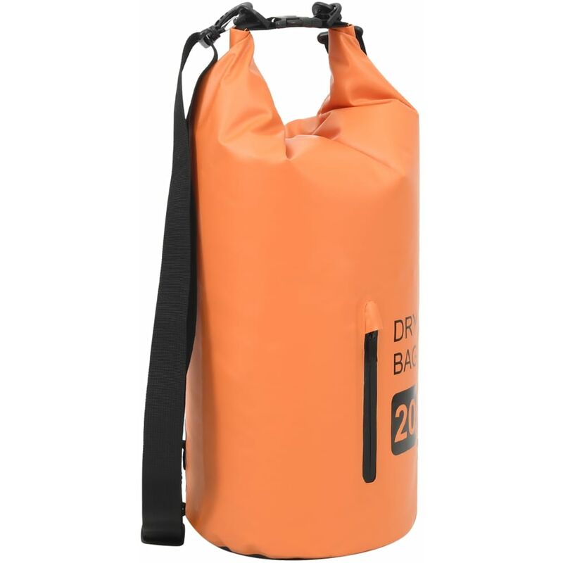 

vidaXL Bolso acuático impermeable con cremallera PVC naranja 20 L