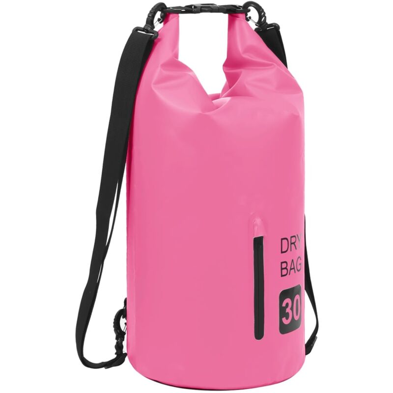 

vidaXL Bolso acuático impermeable con cremallera PVC rosa 30 L